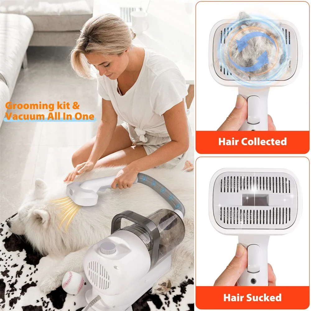 Kit de Toilettage Premium avec Aspirateur 10 kPa pour Chiens et Chats – Image 2